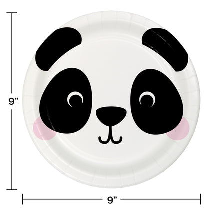 Safari Animals Panda Paper Plates 9in | Kid's Birthday