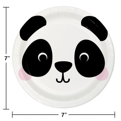 Safari Animals Panda Paper Cake Plates 7in | Kid's Birthday