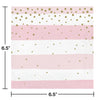 Pink & Gold Luncheon Napkins 16ct | Baby Shower