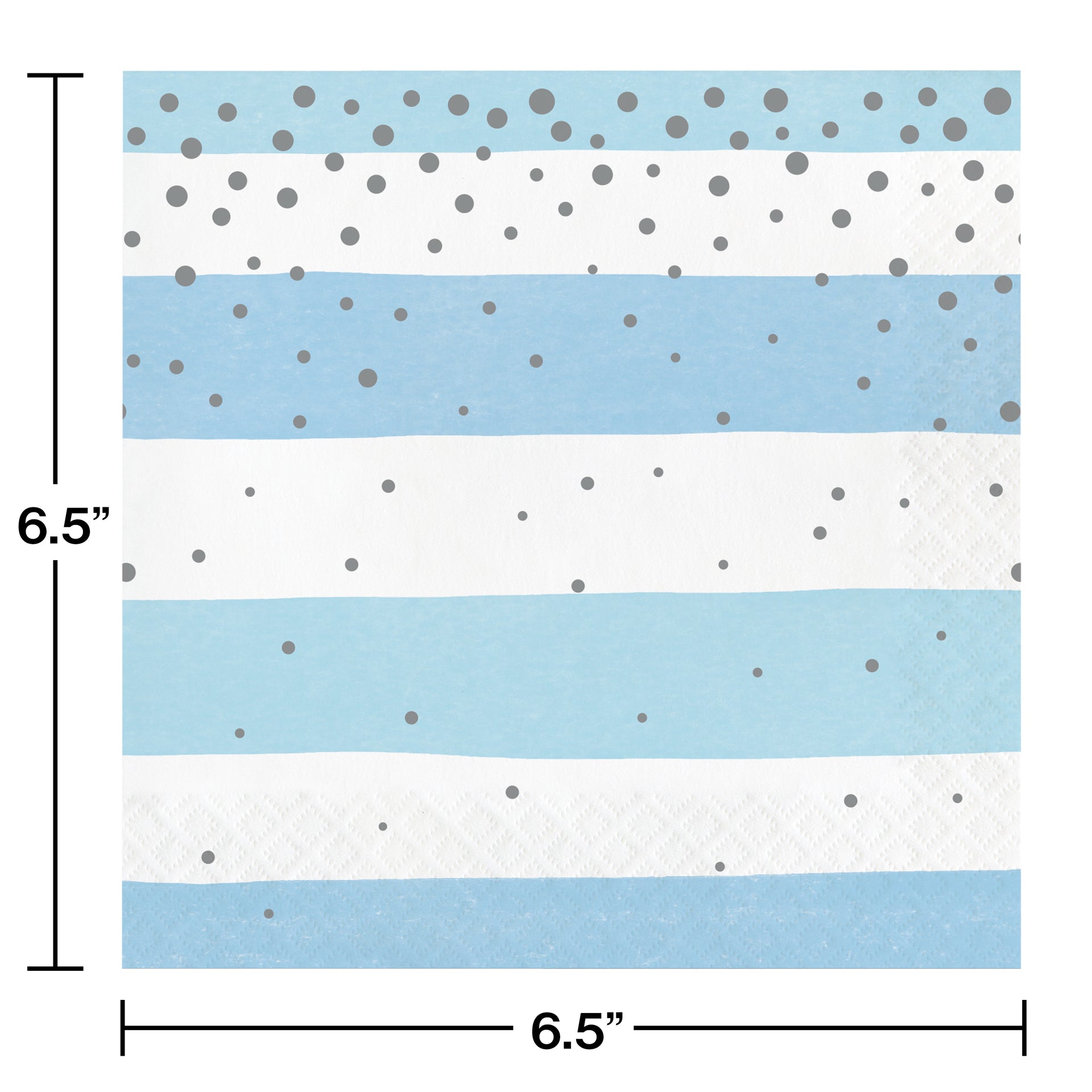 Blue Striped Luncheon Napkins 16ct | Baby Shower