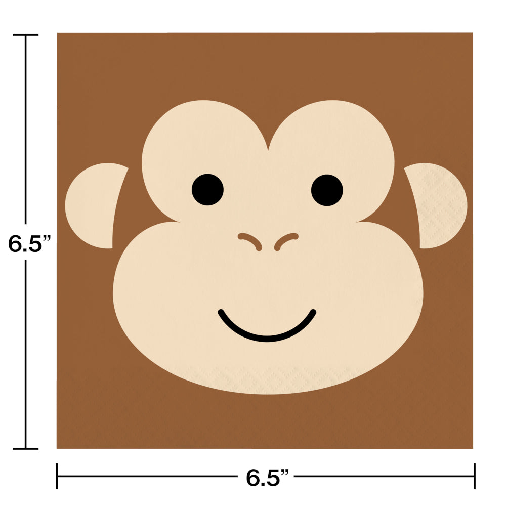 Safari Animals Monkey Luncheon Napkins | Kid's Birthday