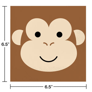 Safari Animals Monkey Luncheon Napkins | Kid's Birthday