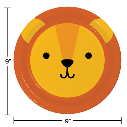 Safari Animals Lion Paper Plates 9in | Kid's Birthday