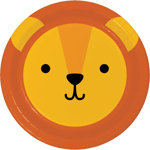 Safari Animals Lion Paper Cake Plates 7in | Kid's Birthday