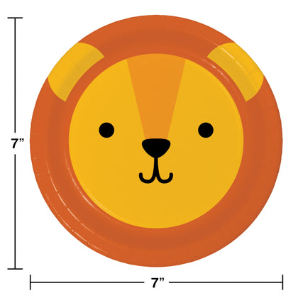 Safari Animals Lion Paper Cake Plates 7in | Kid's Birthday