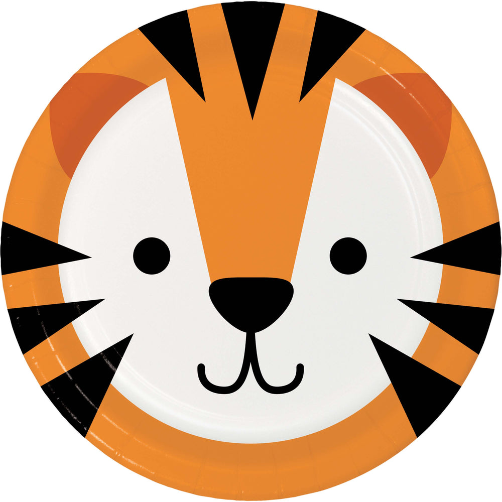 Safari Animals Tiger Paper Plates 9in | Kid's Birthday