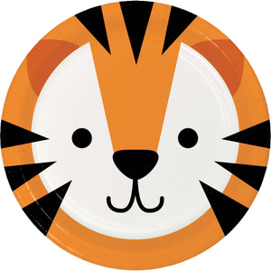 Safari Animals Tiger Paper Plates 9in | Kid's Birthday