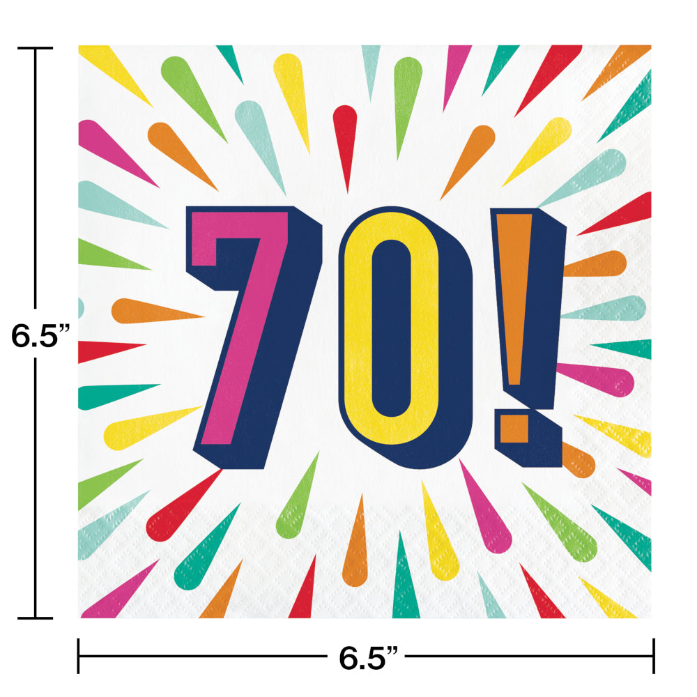 70 Birthday Burst Luncheon Napkins 16ct  | Milestone Birthday