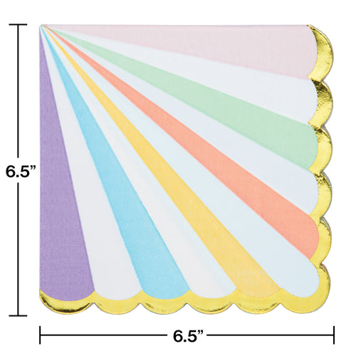 Pastel Celebrations Lunch Napkins 16ct | General Entertaining