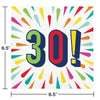 30 Birthday Burst Luncheon Napkins 16ct  | Milestone Birthday
