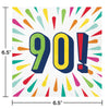 90 Birthday Burst Luncheon Napkins 16ct  | Milestone Birthday