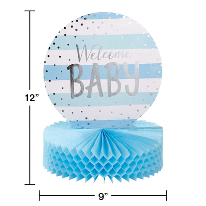 Blue Welcome Baby Centerpiece | Baby Shower