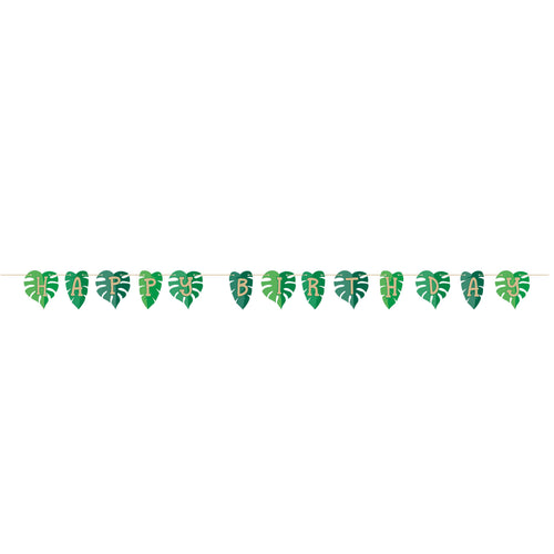 Jungle Leaf Happy Birthday Banner | Kid's Birthday