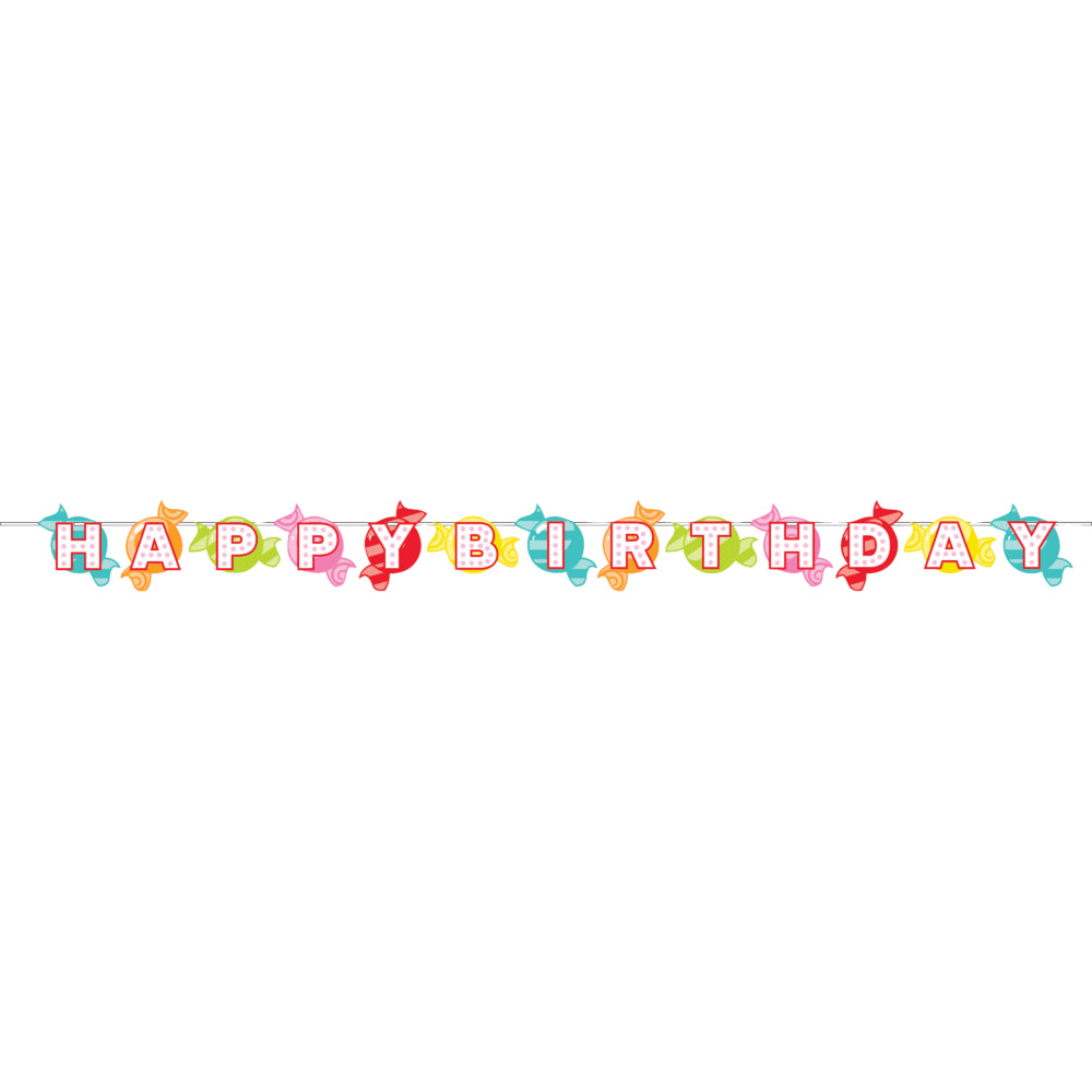 Candy Shop Happy Birthday Banner 7ft | Kid's Birthday