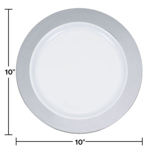 Silver Lined 10" Plastic Plates 10ct | General Entertaining