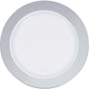 Silver Trim Plastic 9in Plates 10ct | General Entertaining