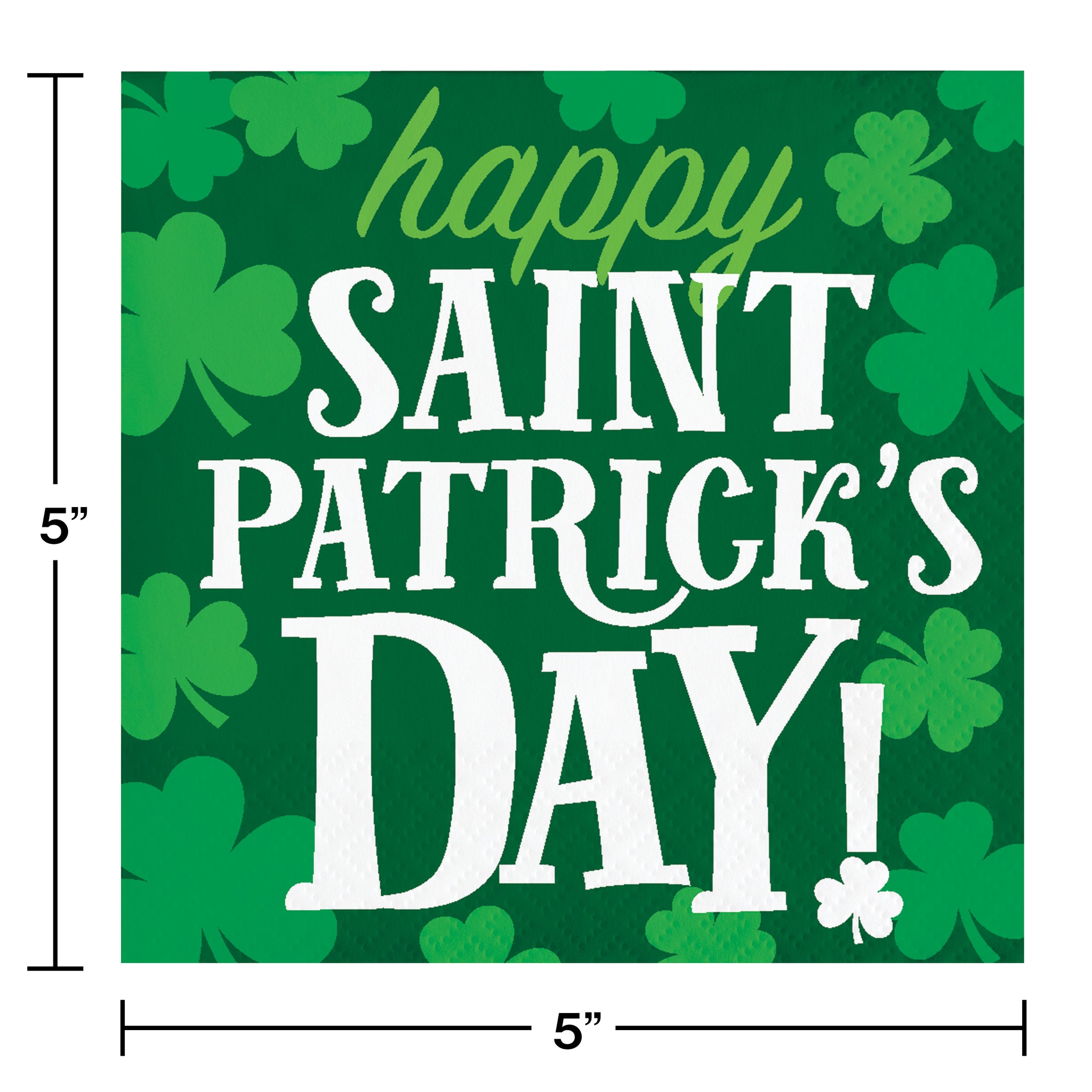 Irish Clover Beverage Napkins 16ct | St. Patrick's Day