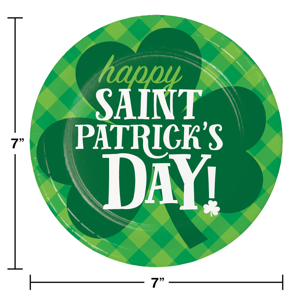 7in Happy Saint Patrick's Day Plates 8ct | St. Patrick's Day