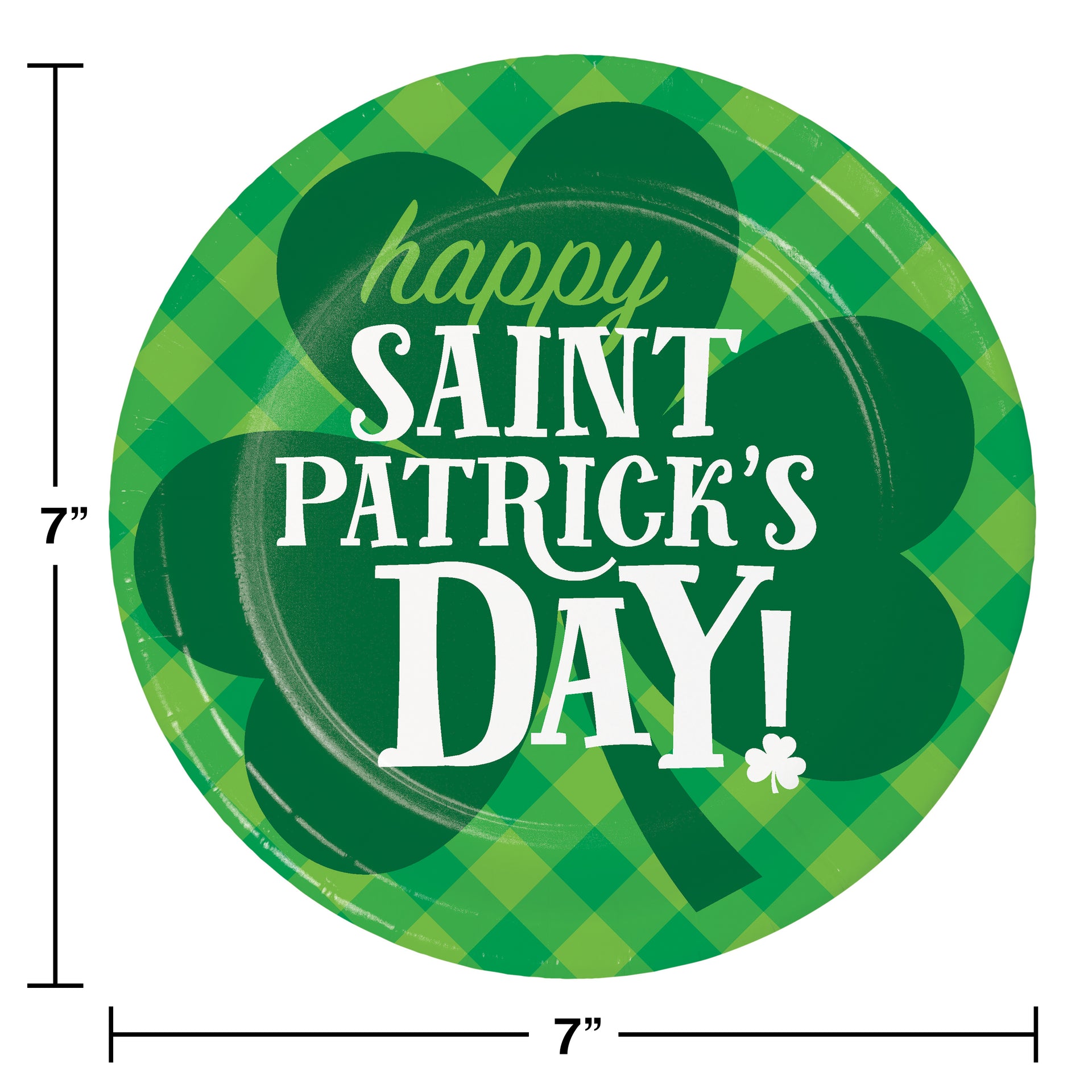 7in Happy Saint Patrick's Day Plates 8ct | St. Patrick's Day