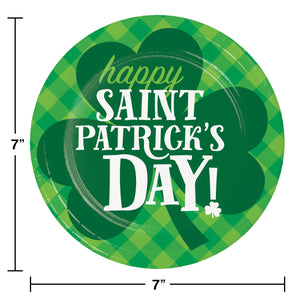 7in Happy Saint Patrick's Day Plates 8ct | St. Patrick's Day