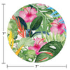 Tropical Floral 7in Plates 8ct | Summer