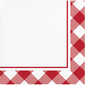 Classic Picnic Gingham Beverage Napkins 16ct | Summer