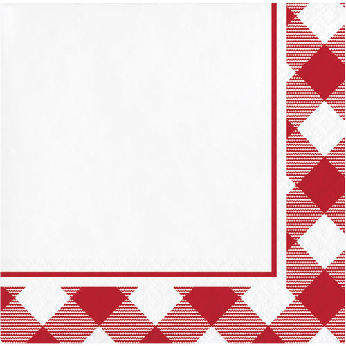 Classic Picnic Gingham Beverage Napkins 16ct | Summer