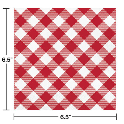 Classic Picnic Gingham Lunch Napkins 16ct | Summer