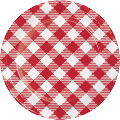 Classic Picnic Gingham 7in Plates 8ct | Summer