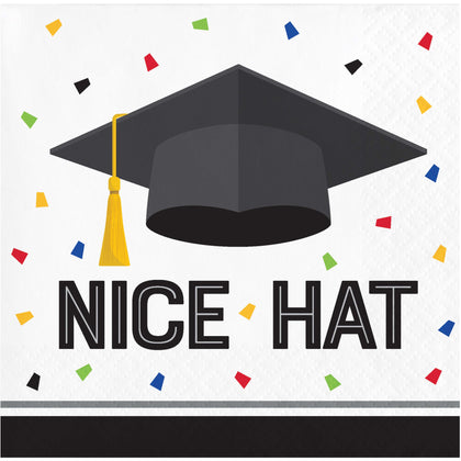 Fun Nice Hat Beverage Napkins 16ct | Graduation