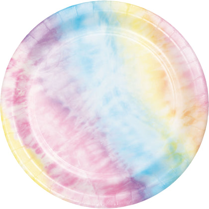 Tie Dye Party 7in Plates 8ct | Kid's Birthday