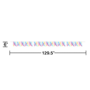 Tie Dye Party Ribbon Birthday Banner | Kid's Birthday