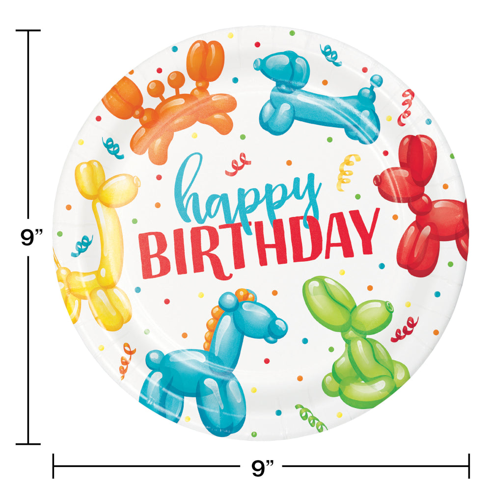 Party Animal Balloon Dinner Plates 8ct | Kid's Birthday