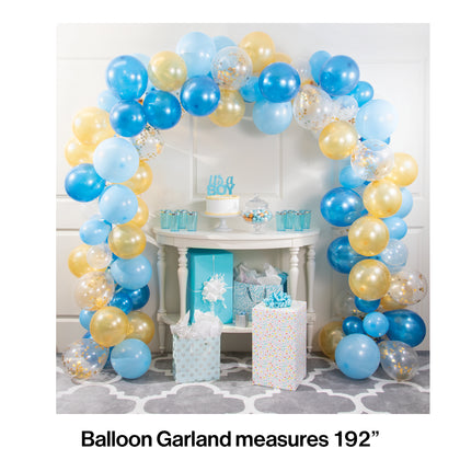 Blue and Gold Balloon Garland Kit | Baby Shower