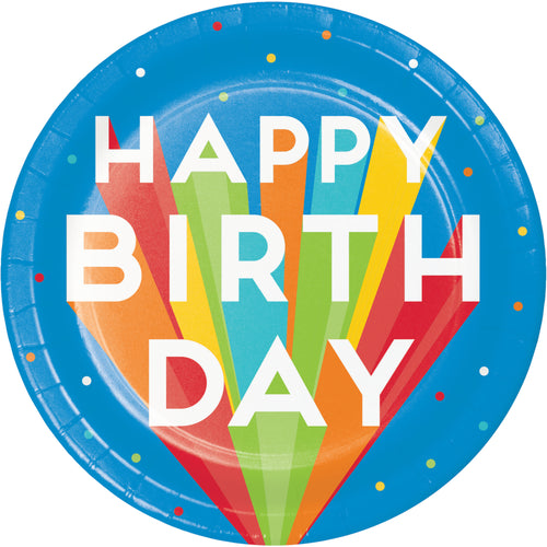 Birthday Bash Dinner Plate 8ct | Generic Birthday