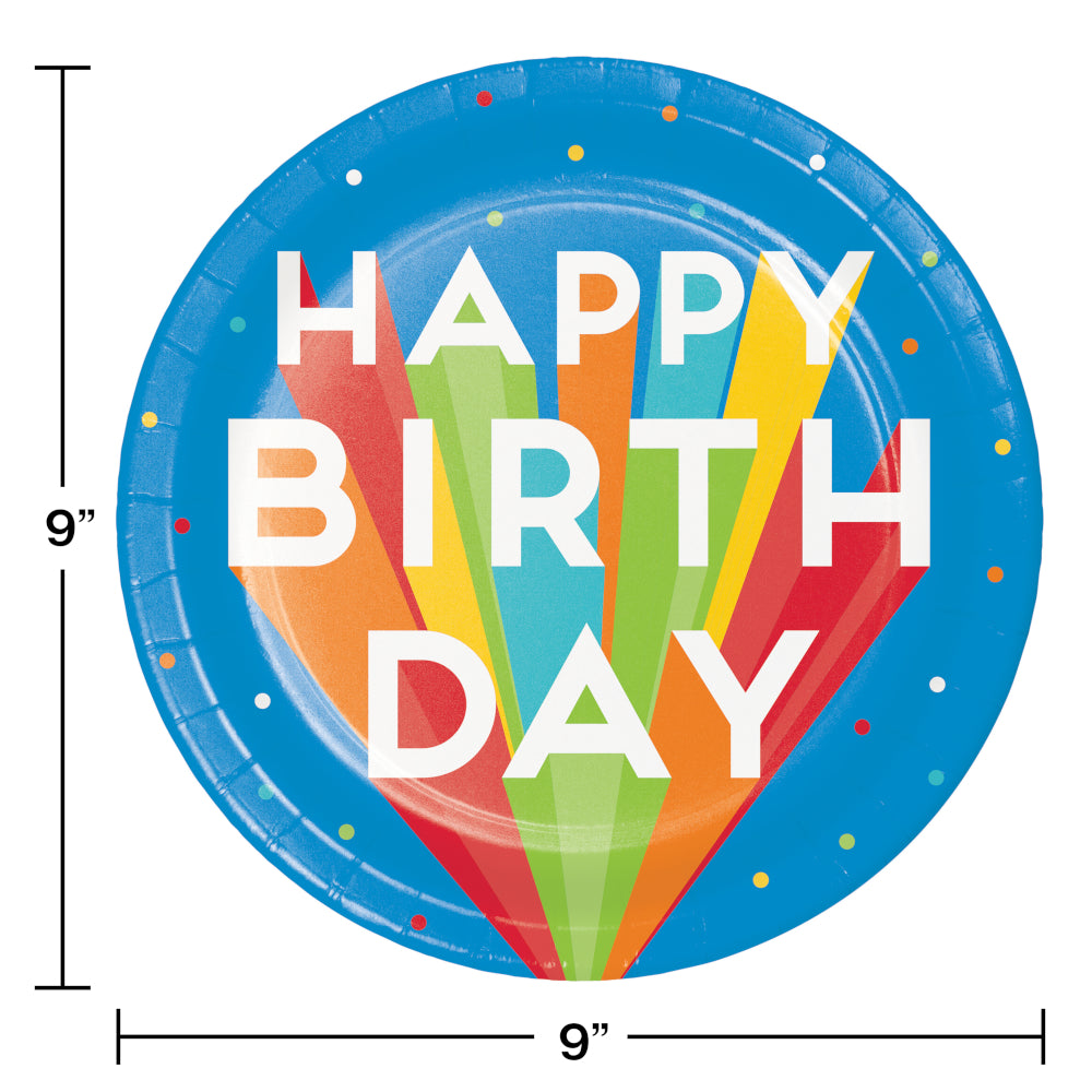 Birthday Bash Dinner Plate 8ct | Generic Birthday