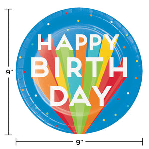 Birthday Bash Dinner Plate 8ct | Generic Birthday