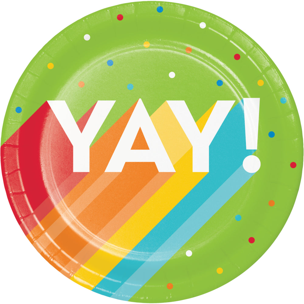 Yay 7in Cake Plates 8ct | Generic Birthday