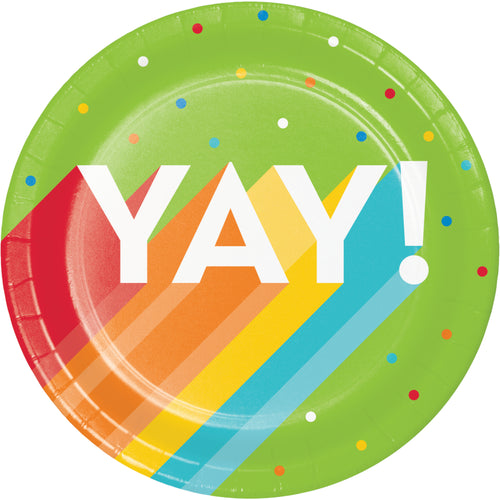 Yay 7in Cake Plates 8ct | Generic Birthday