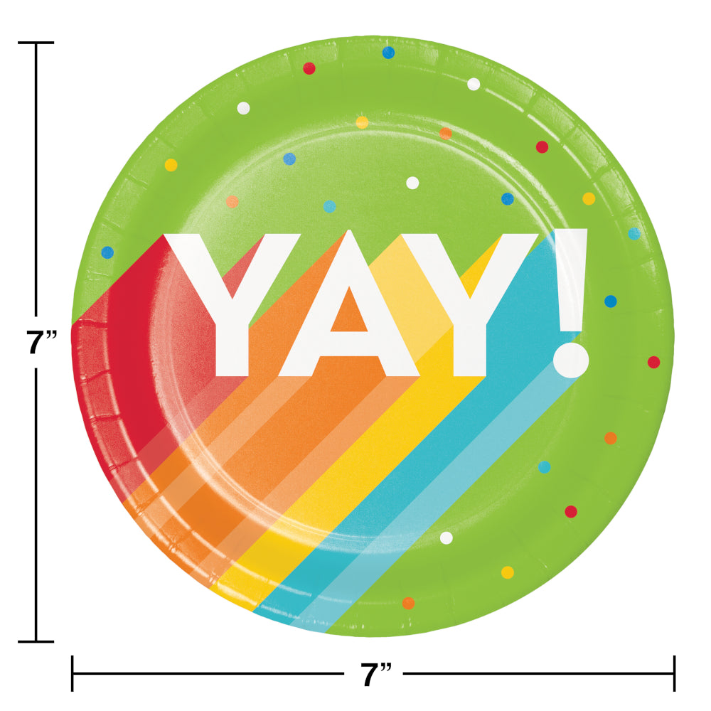 Yay 7in Cake Plates 8ct | Generic Birthday