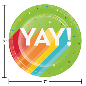 Yay 7in Cake Plates 8ct | Generic Birthday