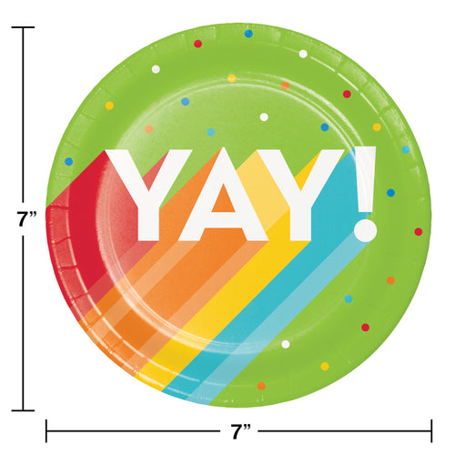 Yay 7in Cake Plates 8ct | Generic Birthday