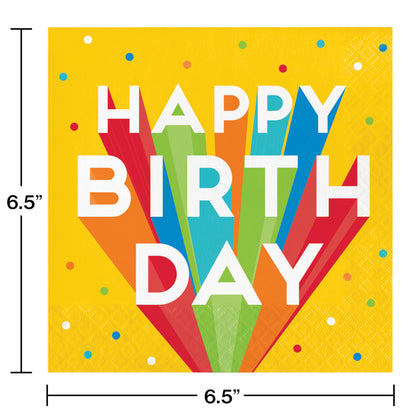Birthday Bash Lunch Napkin 16ct | Generic Birthday