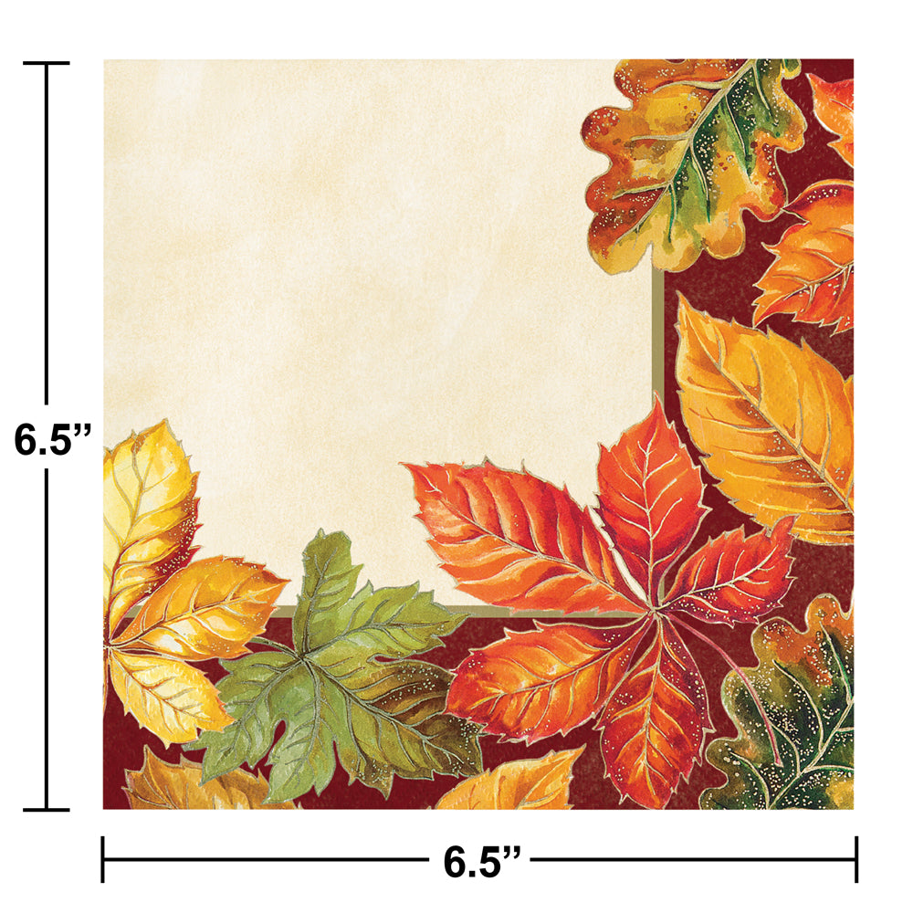 Vibrant Leaves Luncheon Napkins 16ct | Fall