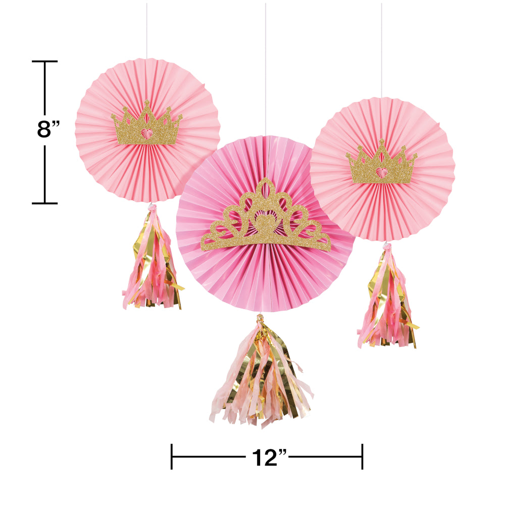 Princess Party Fan Decorations 3ct | Kid's Birthday