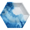 Blue Watercolor Hexagon 10in Plates 8ct |  General Entertainment