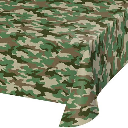 Camouflage Plastic Table Cover | General Entertaining