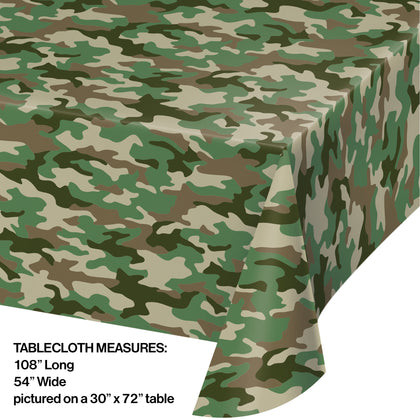 Camouflage Plastic Table Cover | General Entertaining