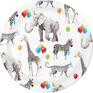 Party Animals 7" Paper Cake Plates 8ct | Kid's Birthday