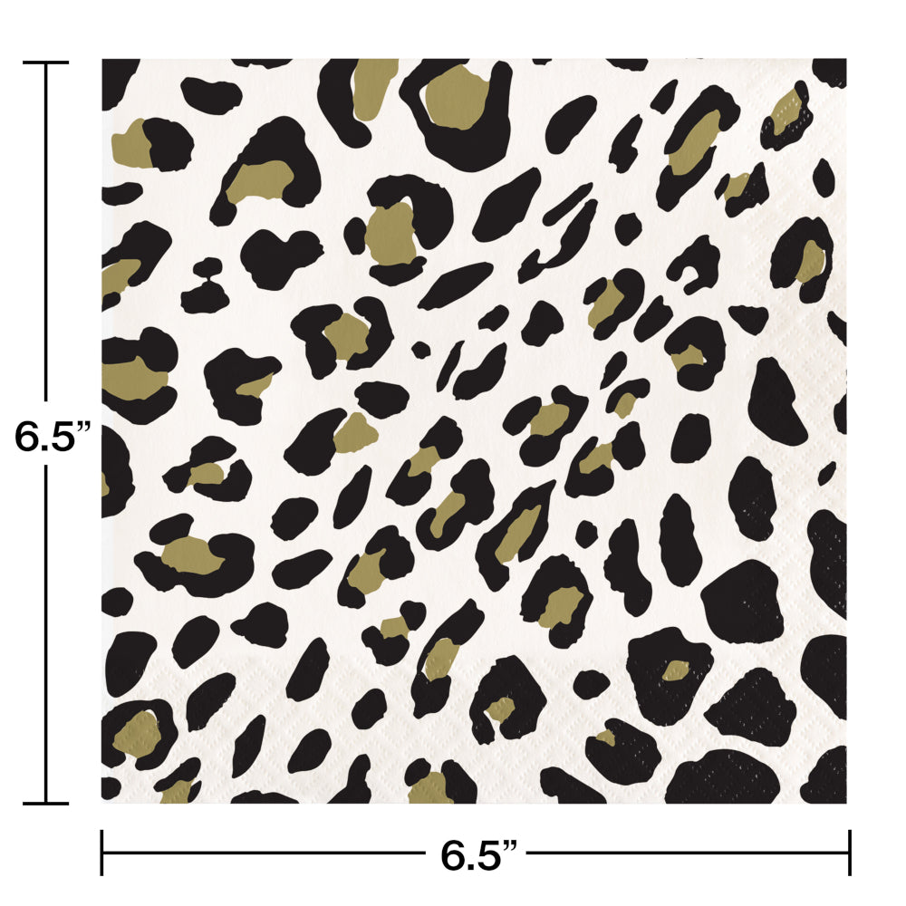 Leopard Print Luncheon Napkins 16ct | General Entertaining